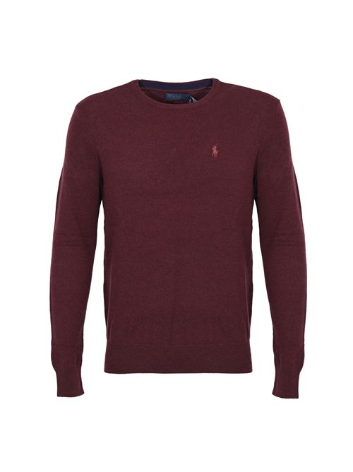 Maglia in lana con logo Dark red POLO RALPH LAUREN | 710974148008
